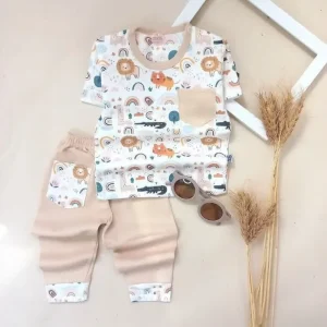 تیشرت شلوار پسرانه نوزادی تا کودکی مدل لاین کاب
