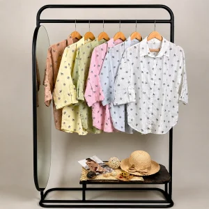 شومیز زنانه شاپرک شیشه ای -عکس1