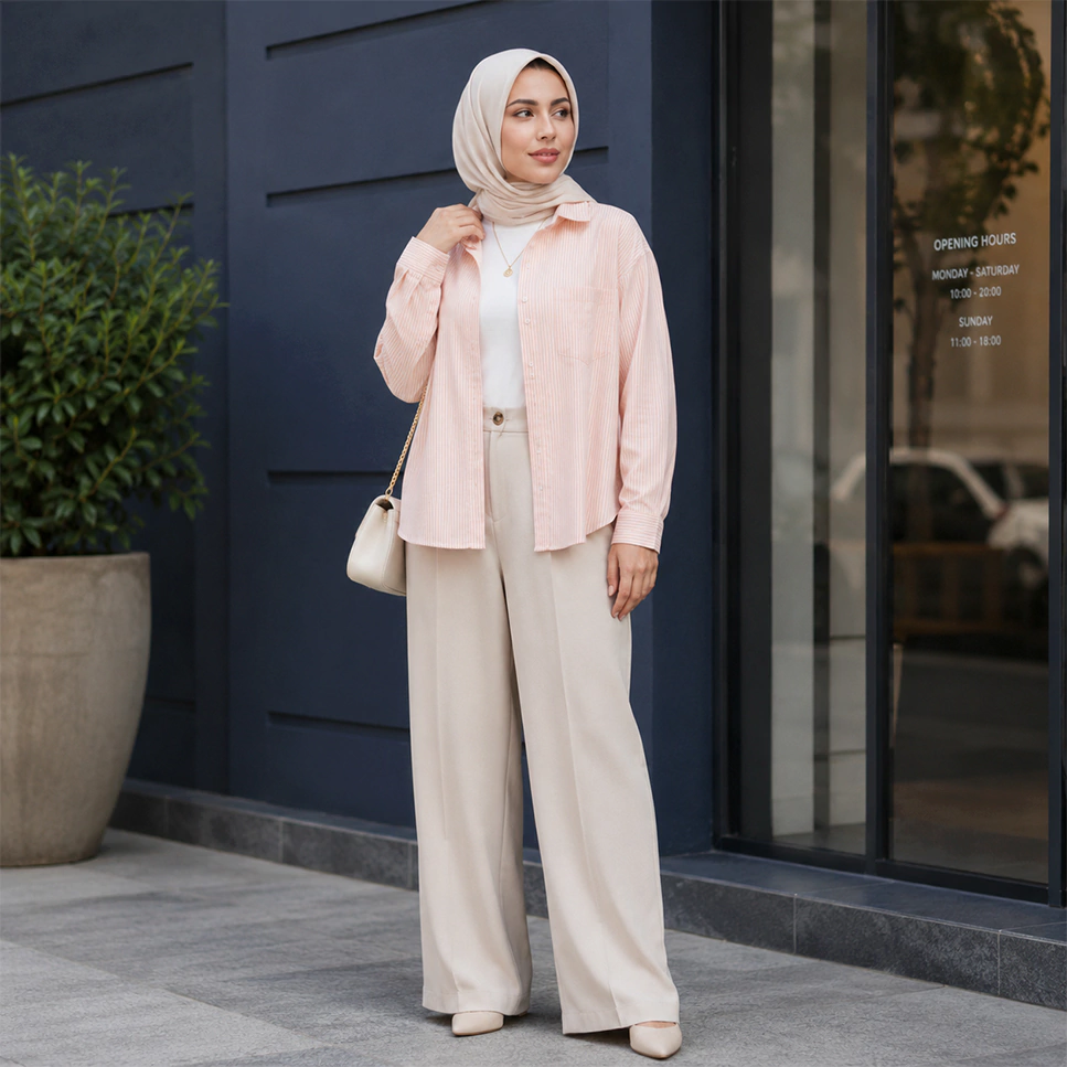 شومیز زنانه راه راه تک جیب
